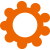 Roue orange logo Comme en pixels